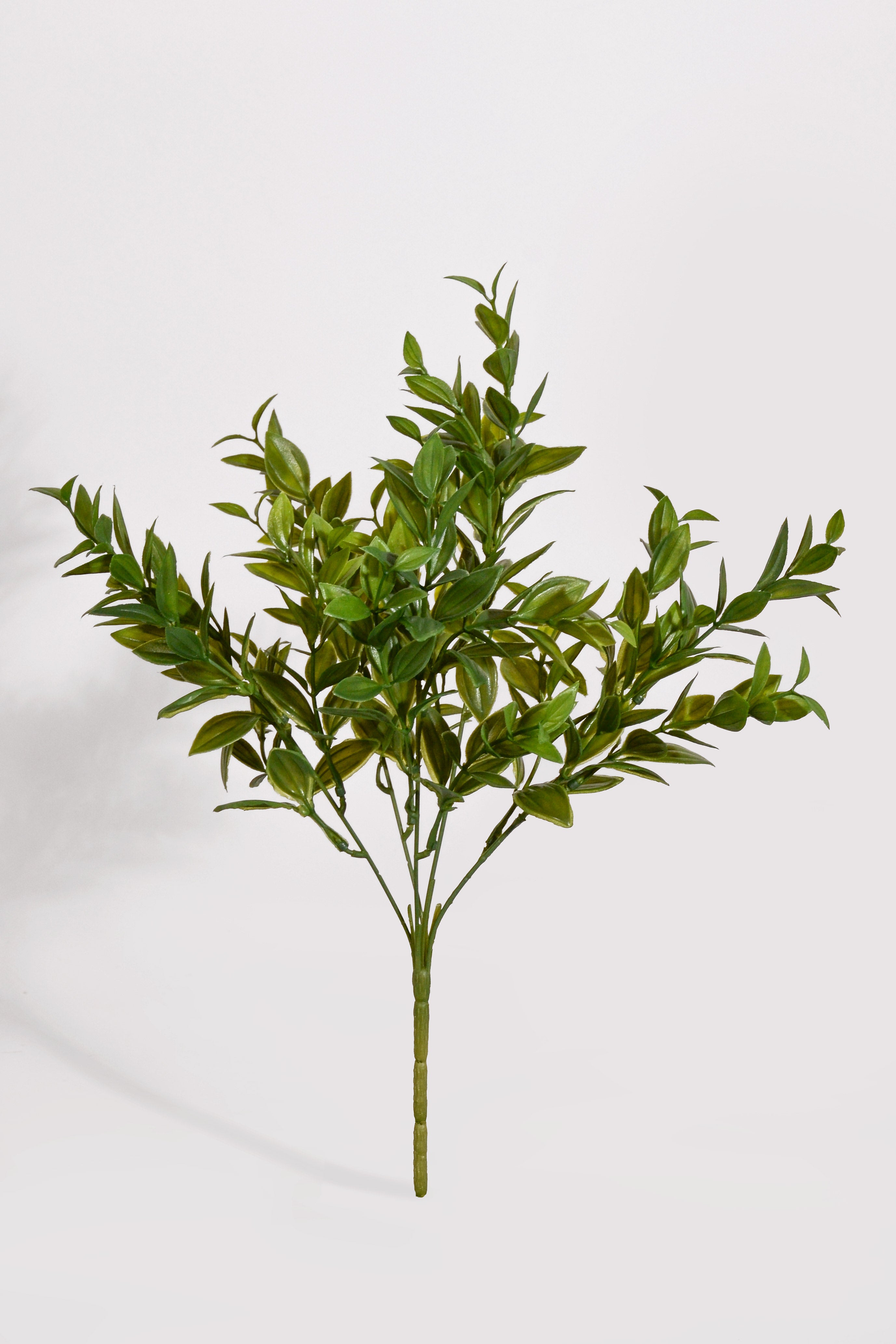14" Uv Artificial Ruscus Bush Green