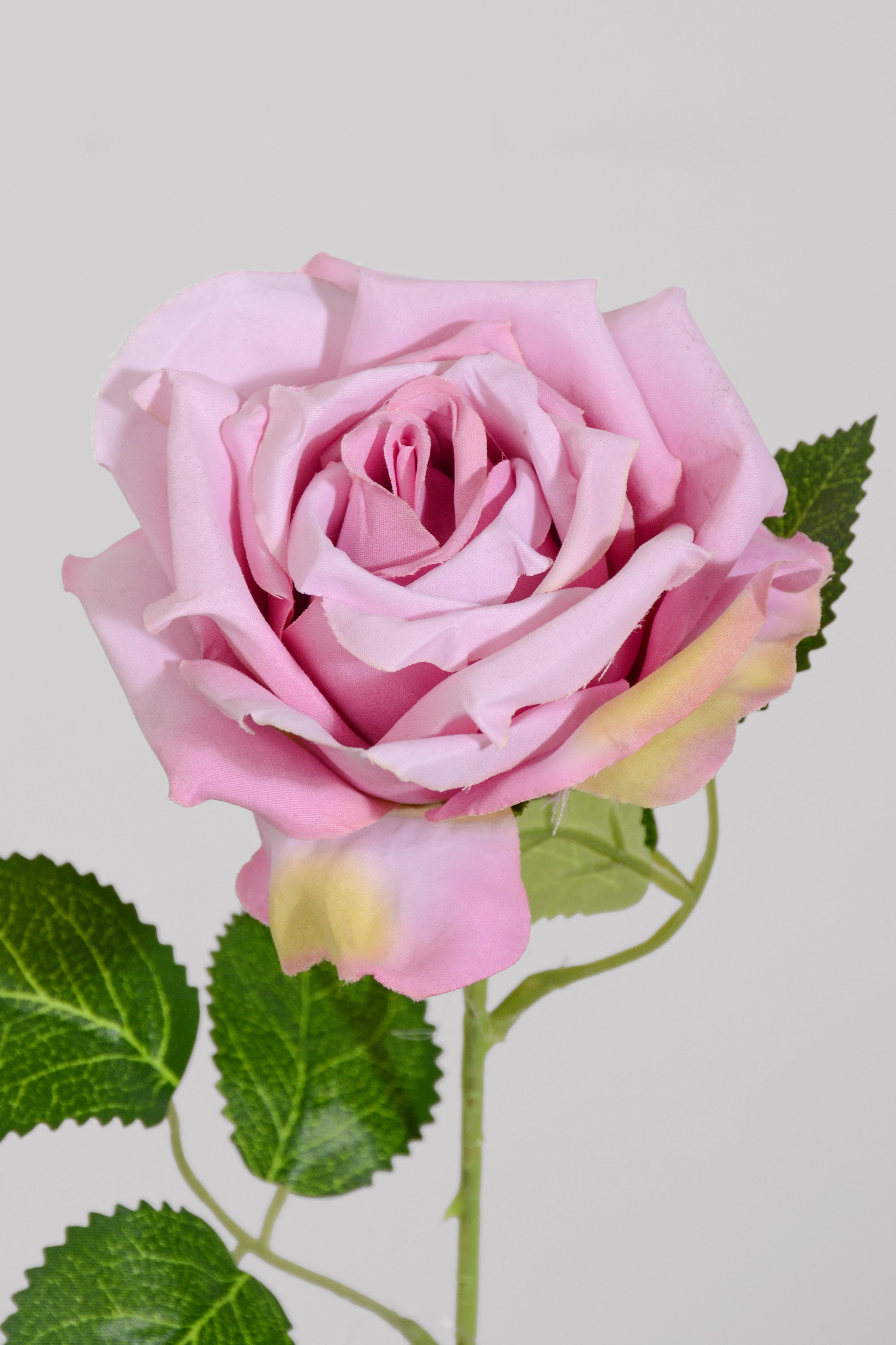 20" Silk Single Open Rose Lavender