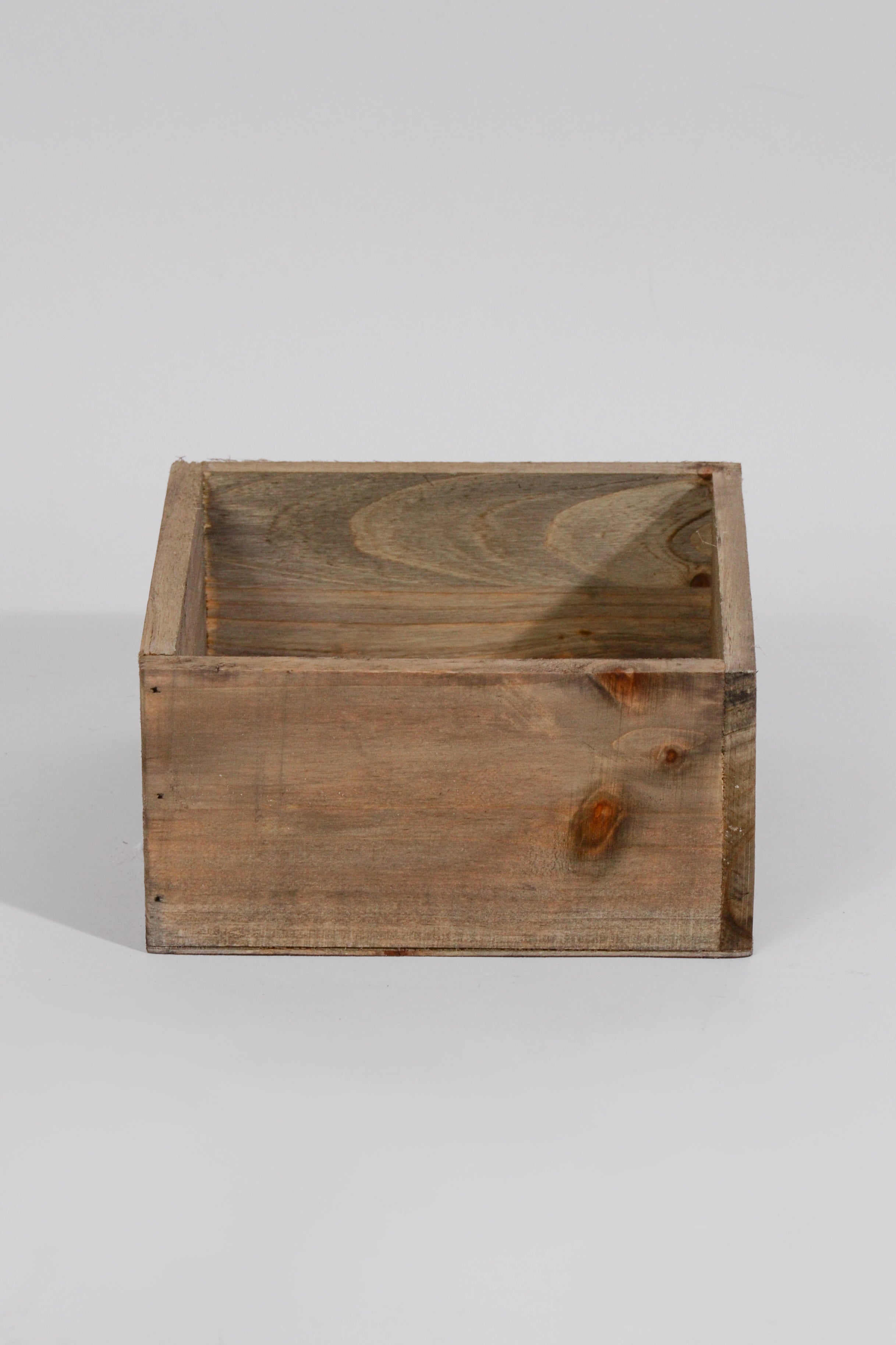 7" X 7" X 3.5" Woodland Planter Brown