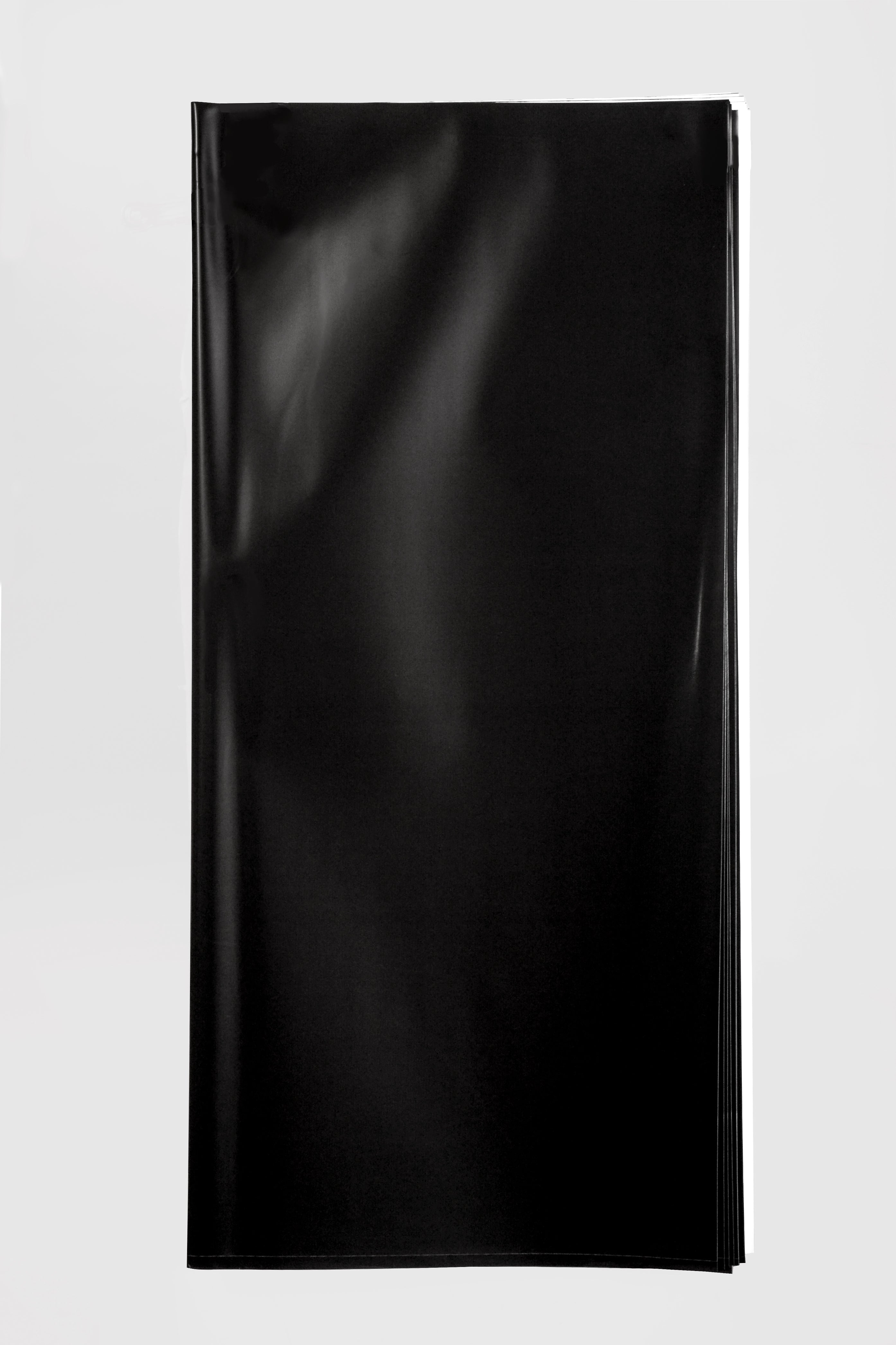 22.5" 2Tone Waterproof Wrapping Paper Black/White Pkg/20