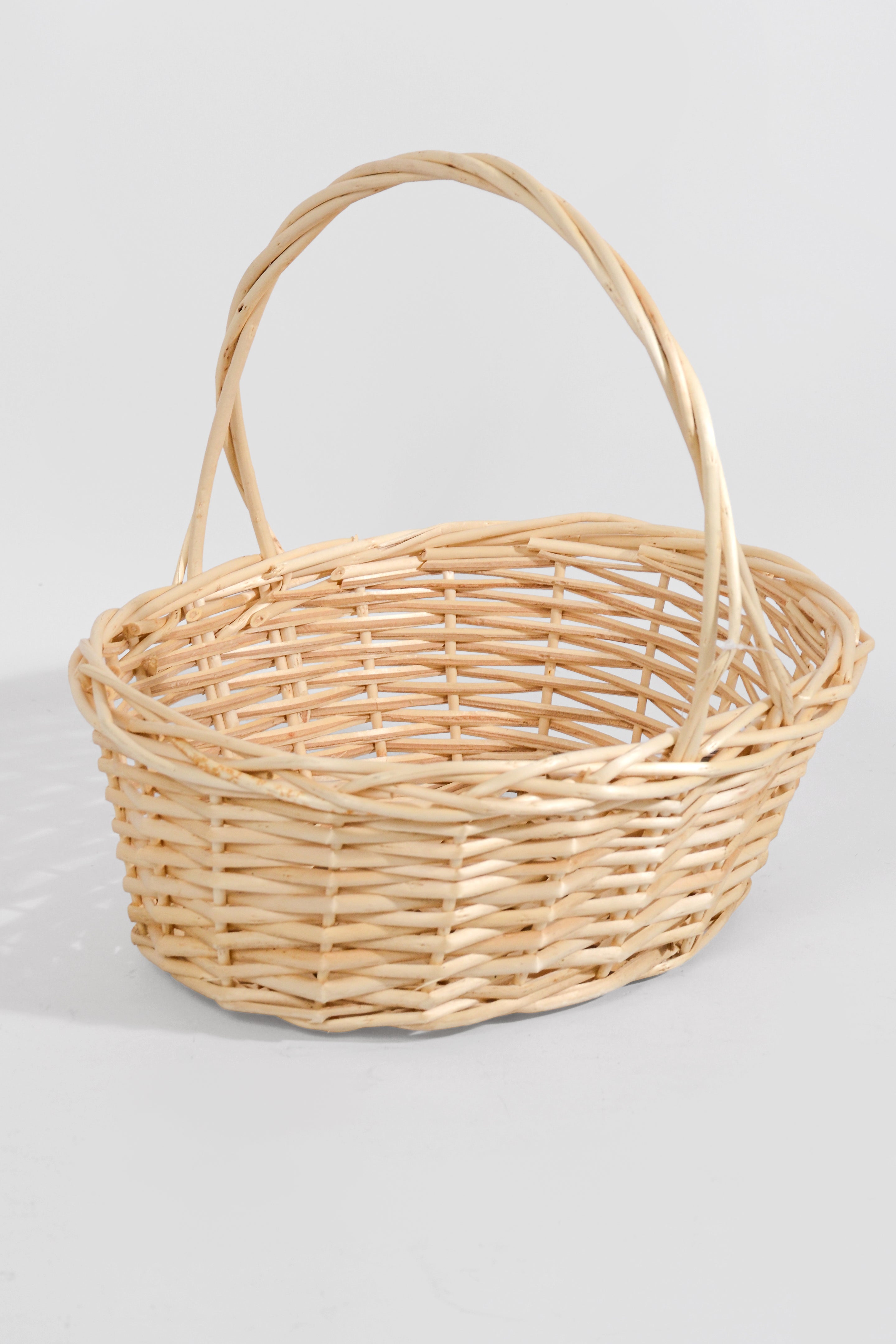 12" Oval Willow Basket Natural