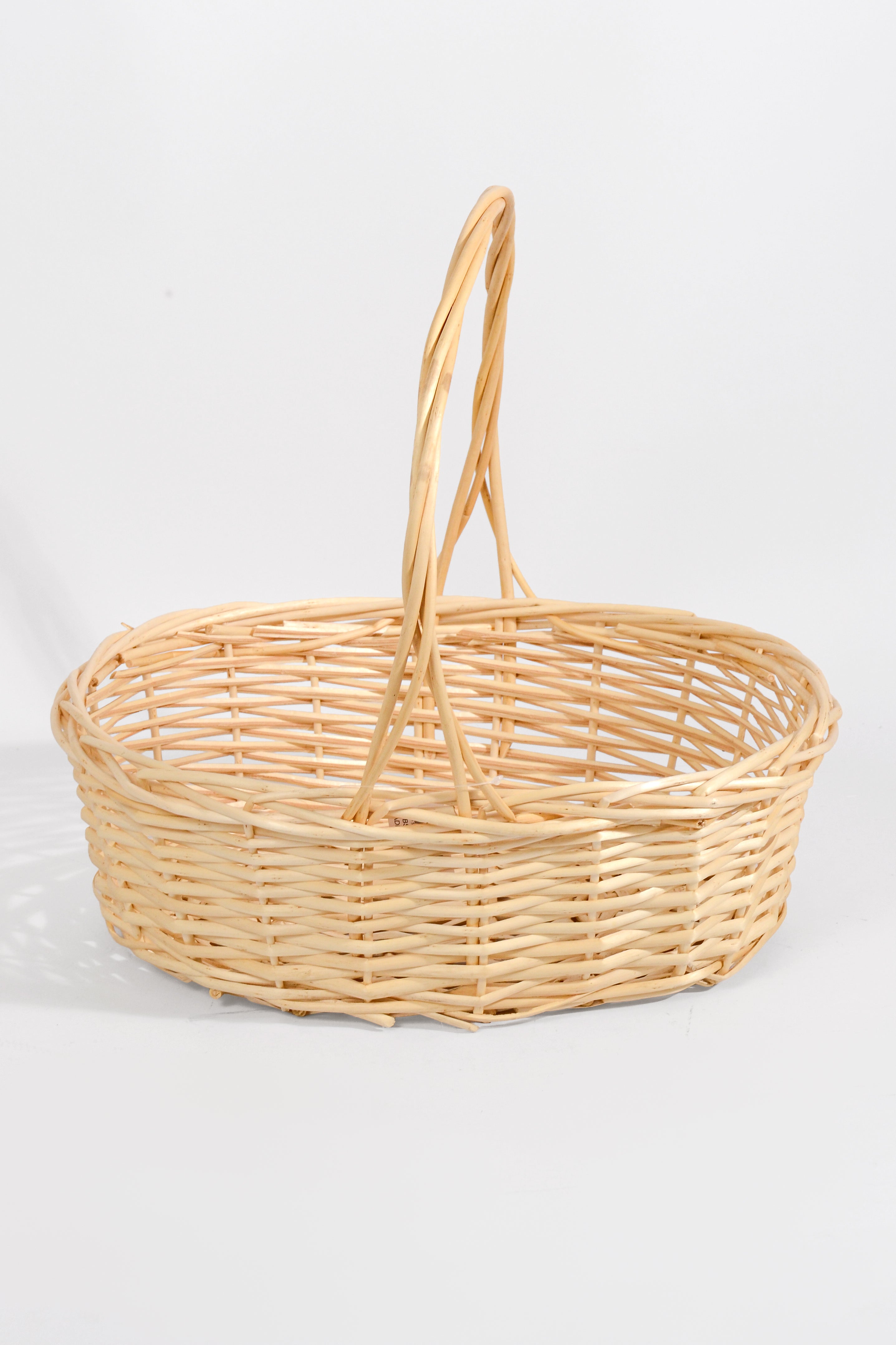 14" Oval Willow Basket Natural