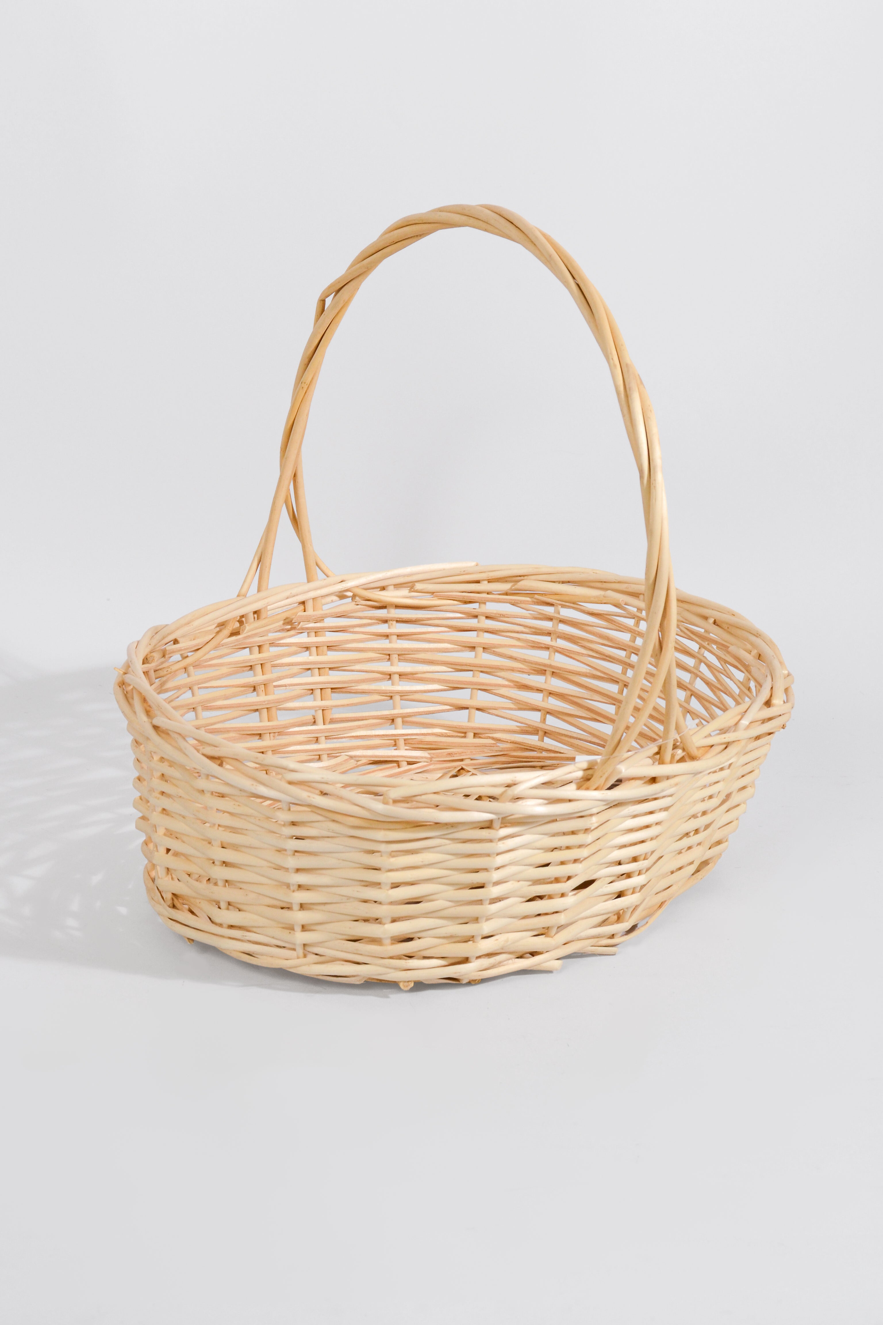 14" Oval Willow Basket Natural