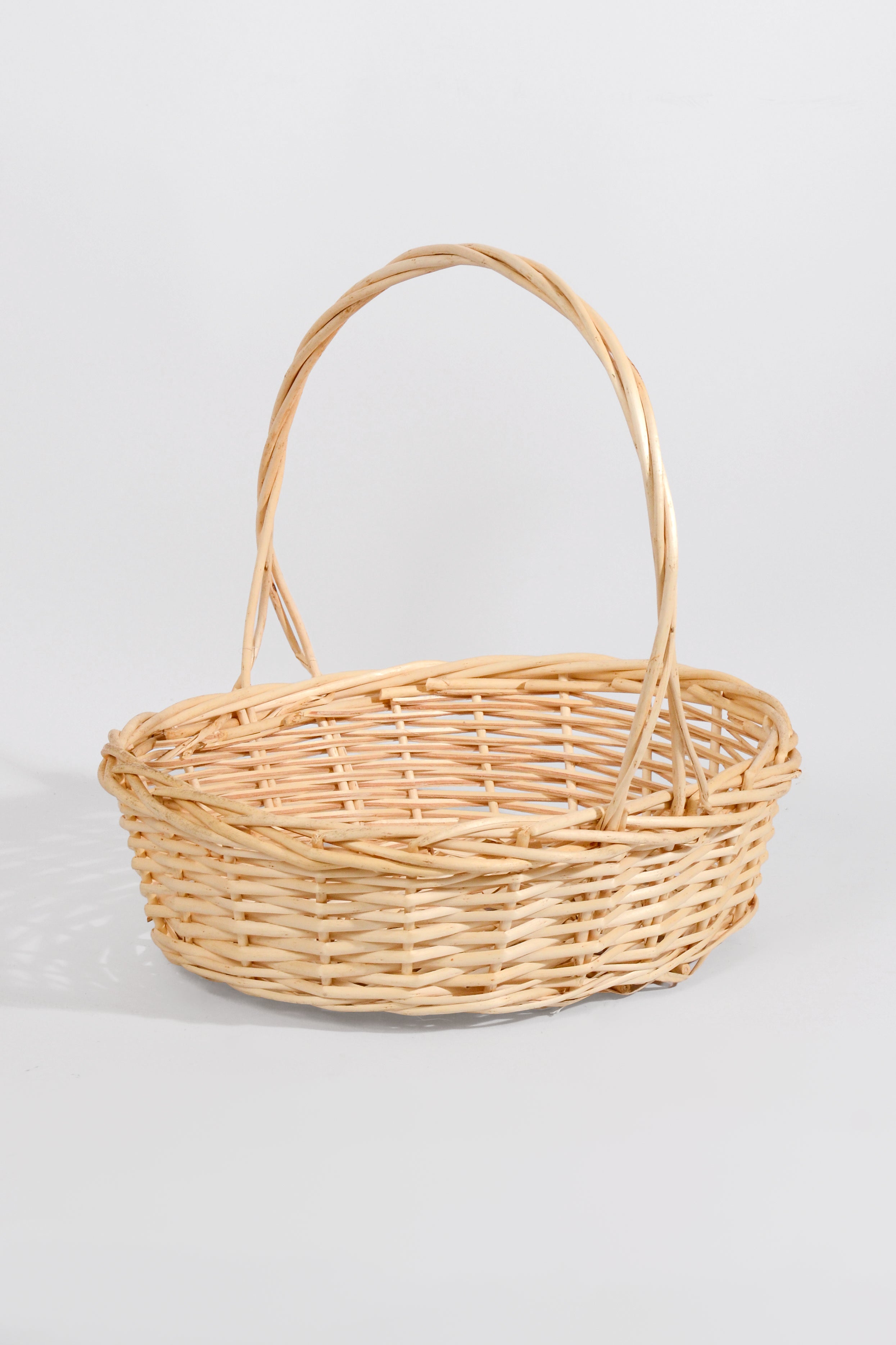 16" Oval Willow Basket Natural