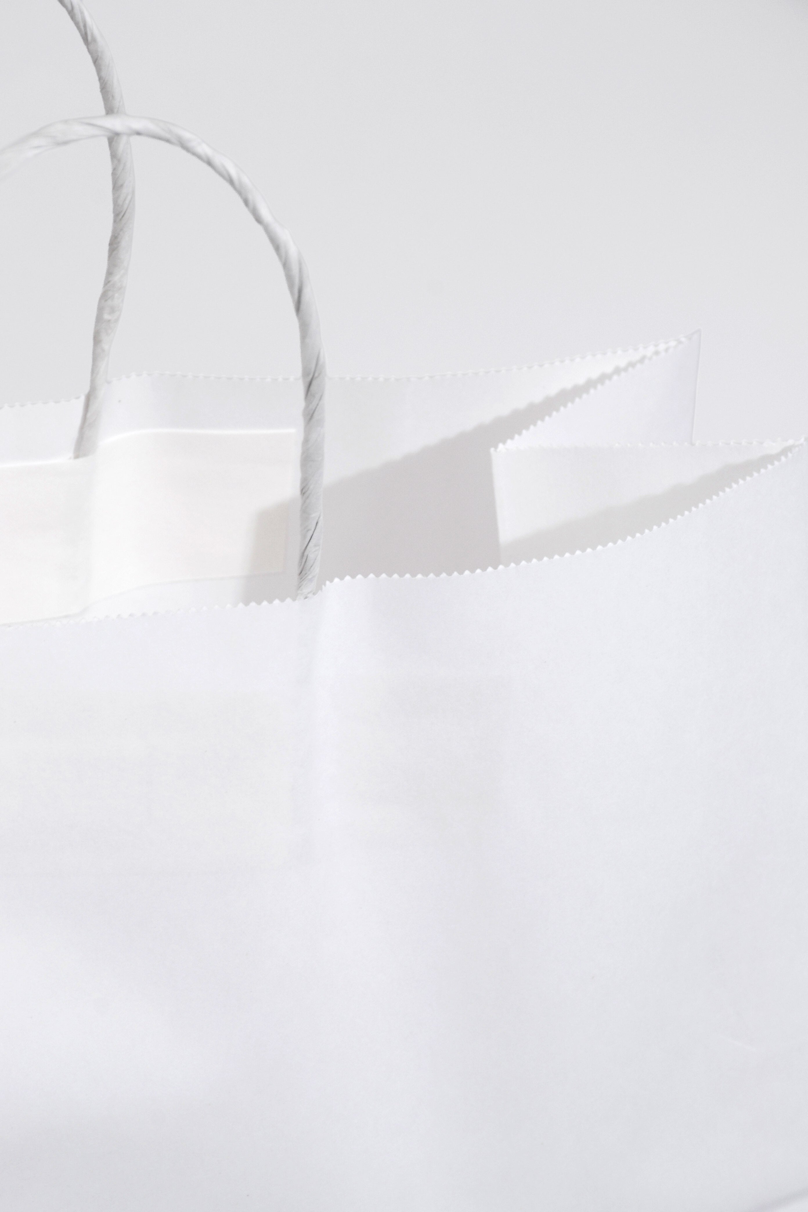 12.5 X 4.25 X 10" Kraft Shopping Bag White Pkg/12