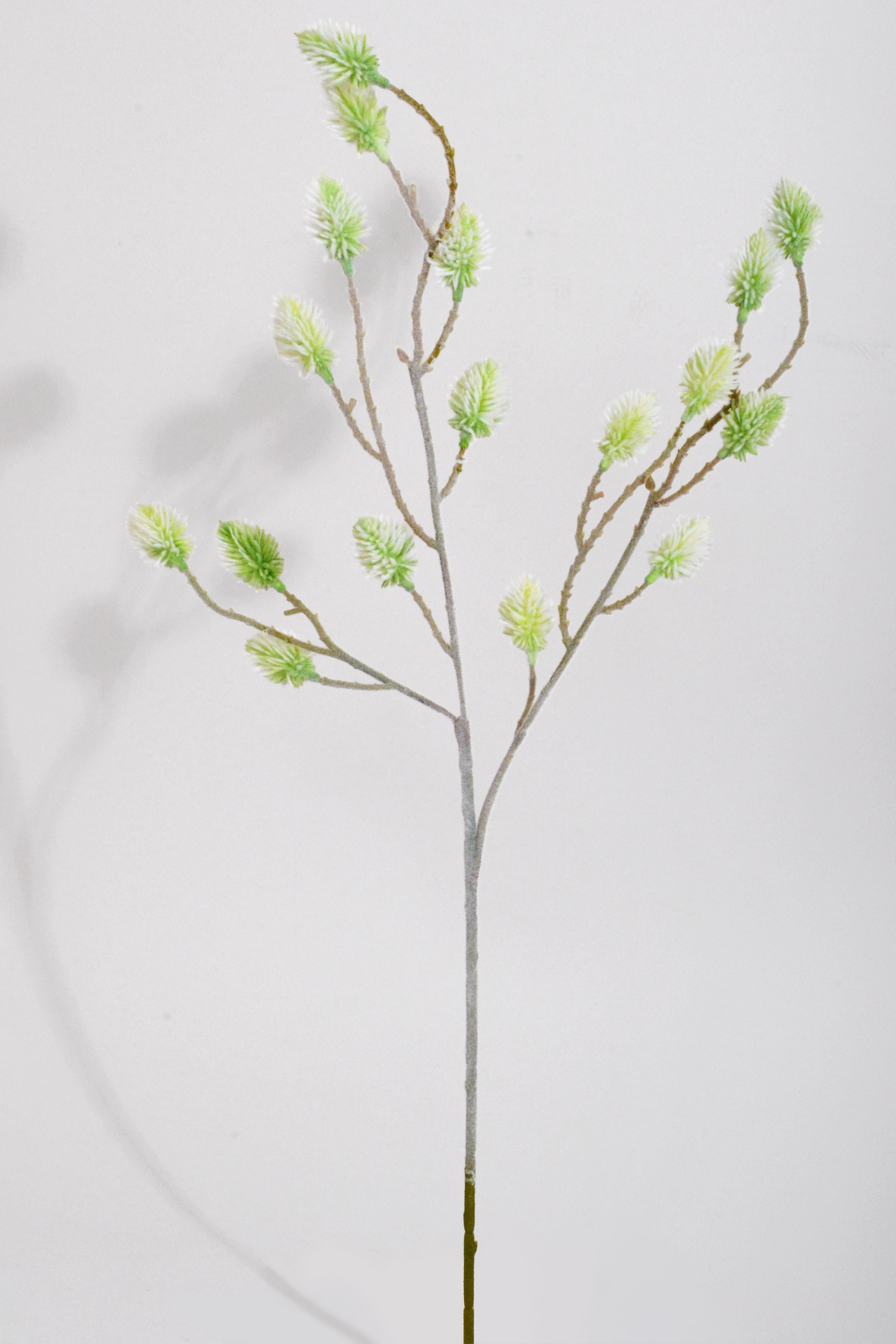 25" Artificial Pine Flower Spray White