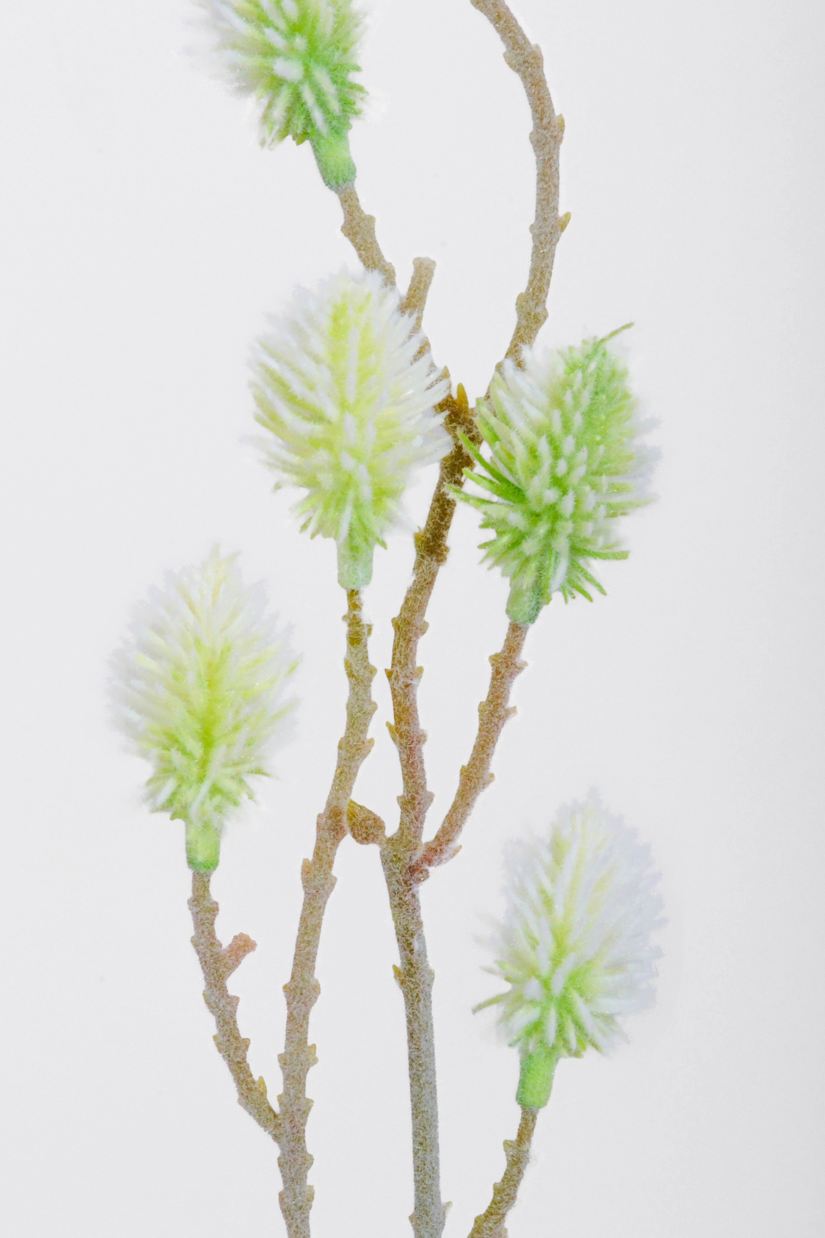 25" Artificial Pine Flower Spray White