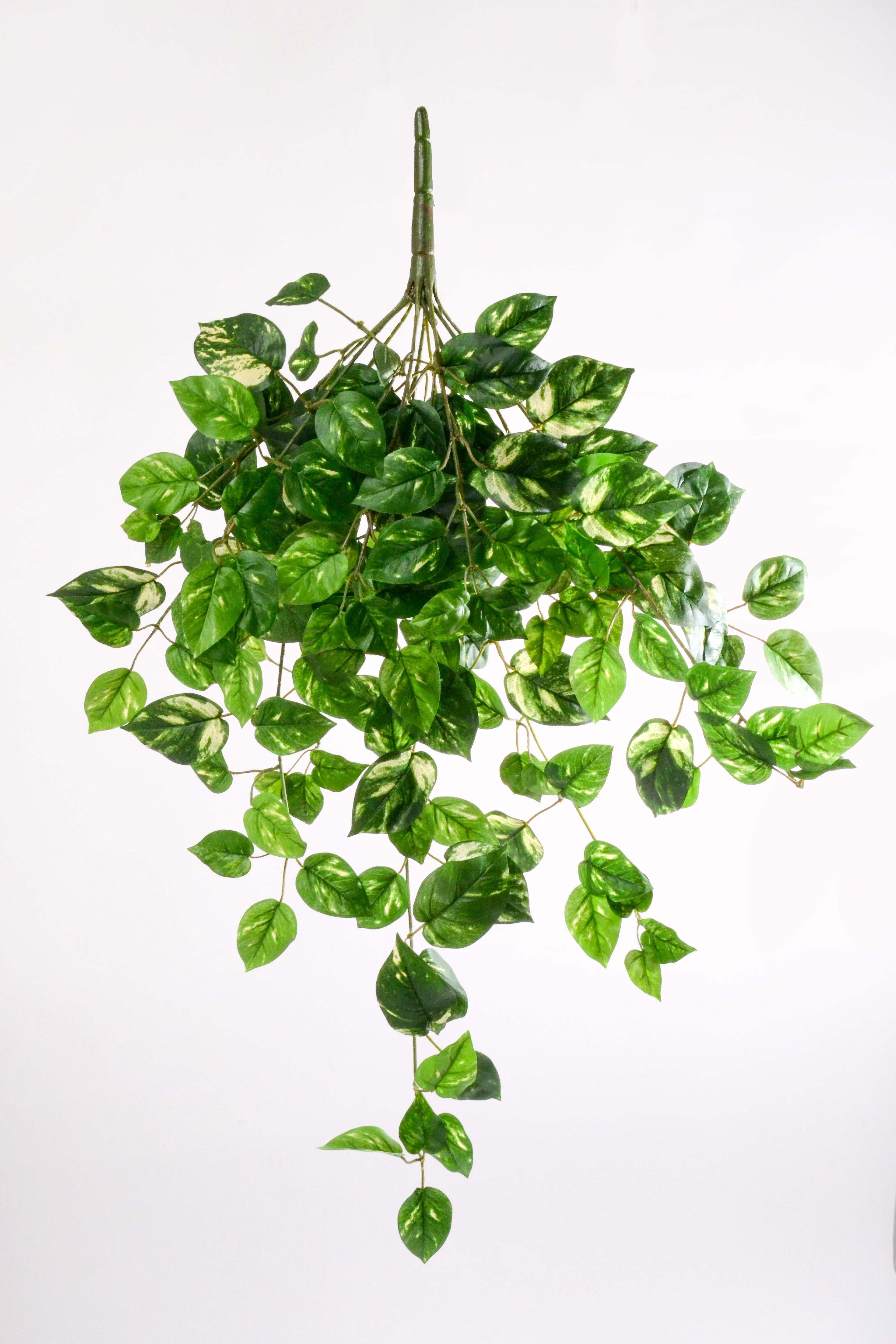 33" Artificial Pothos Leaf Bush Green