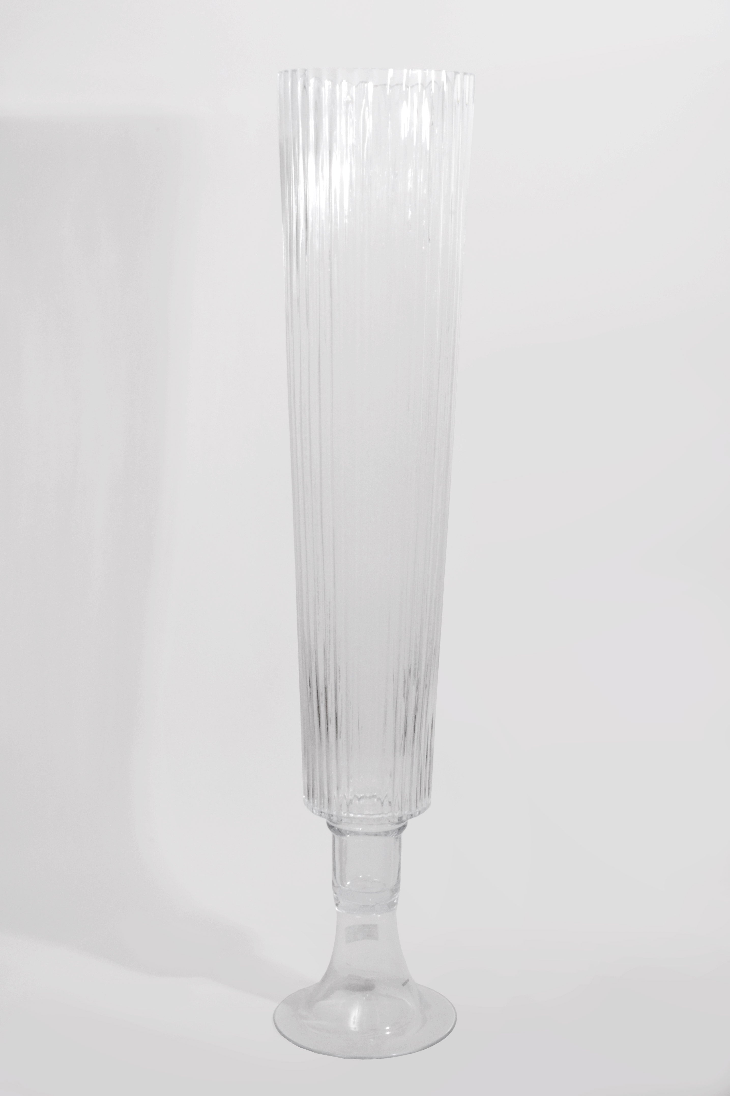 6"x 31.5" Glass Vase Clear
