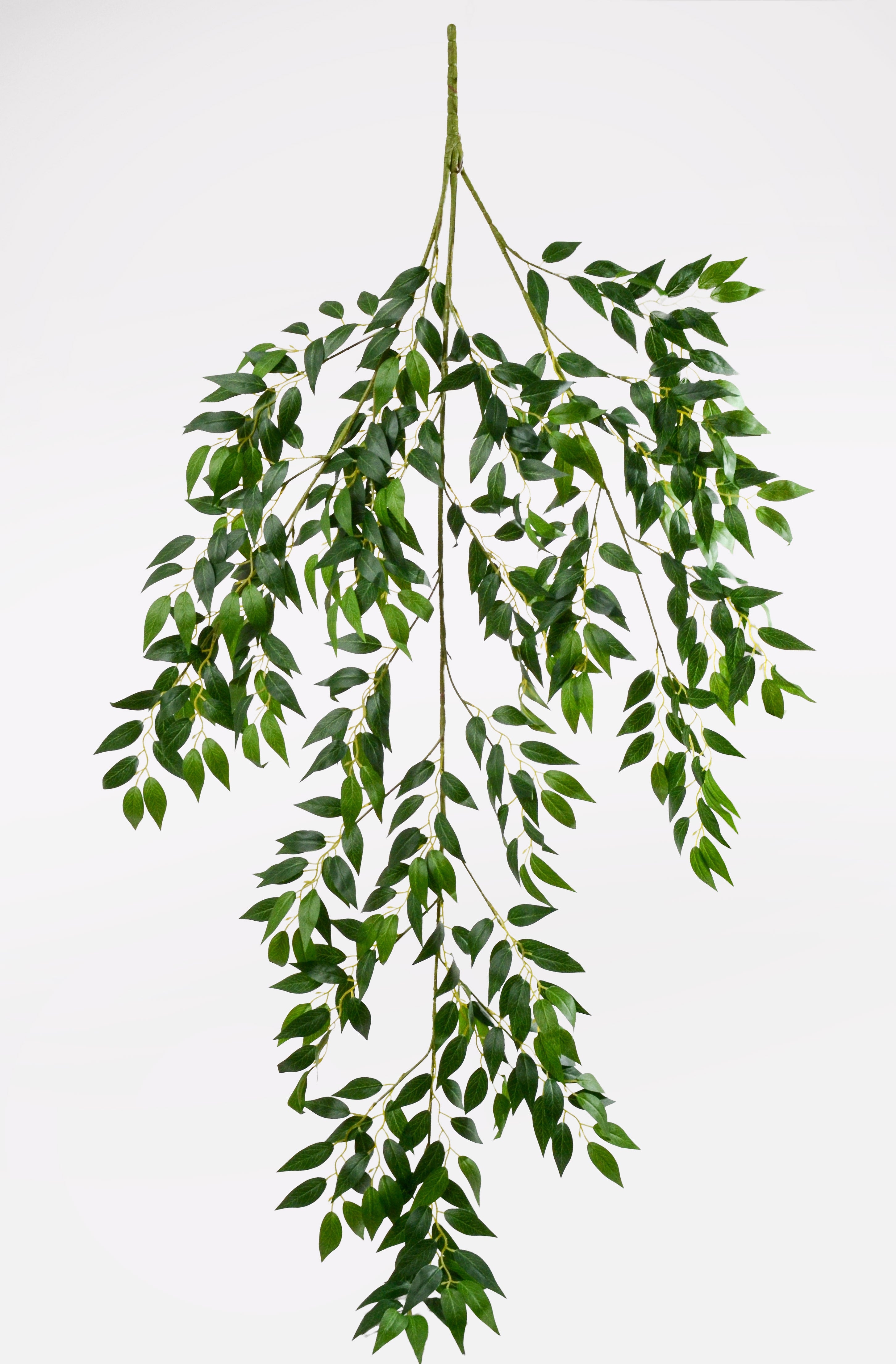 51" Artificial Hanging Smilax Leaf Bush Green