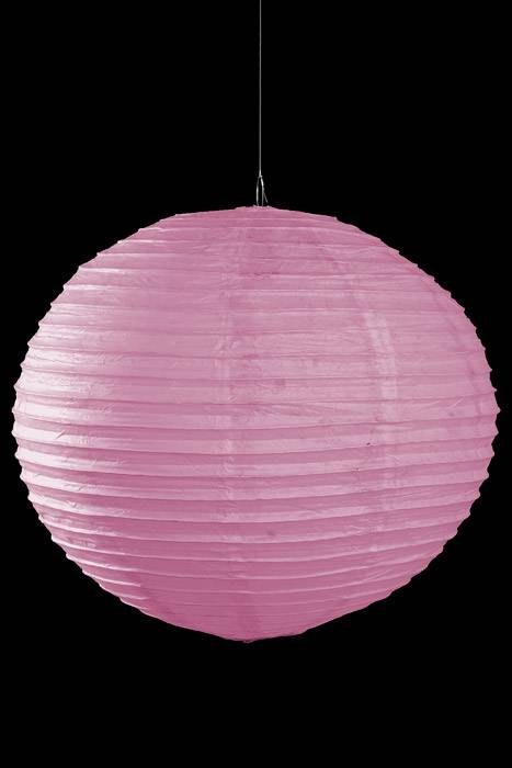 22" Round Paper Lantern Pink