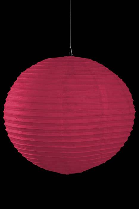 23" Round Paper Lantern Fuchsia