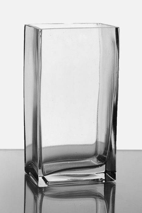 3" X 4" X 6" Rectangle Glass Vase Clear