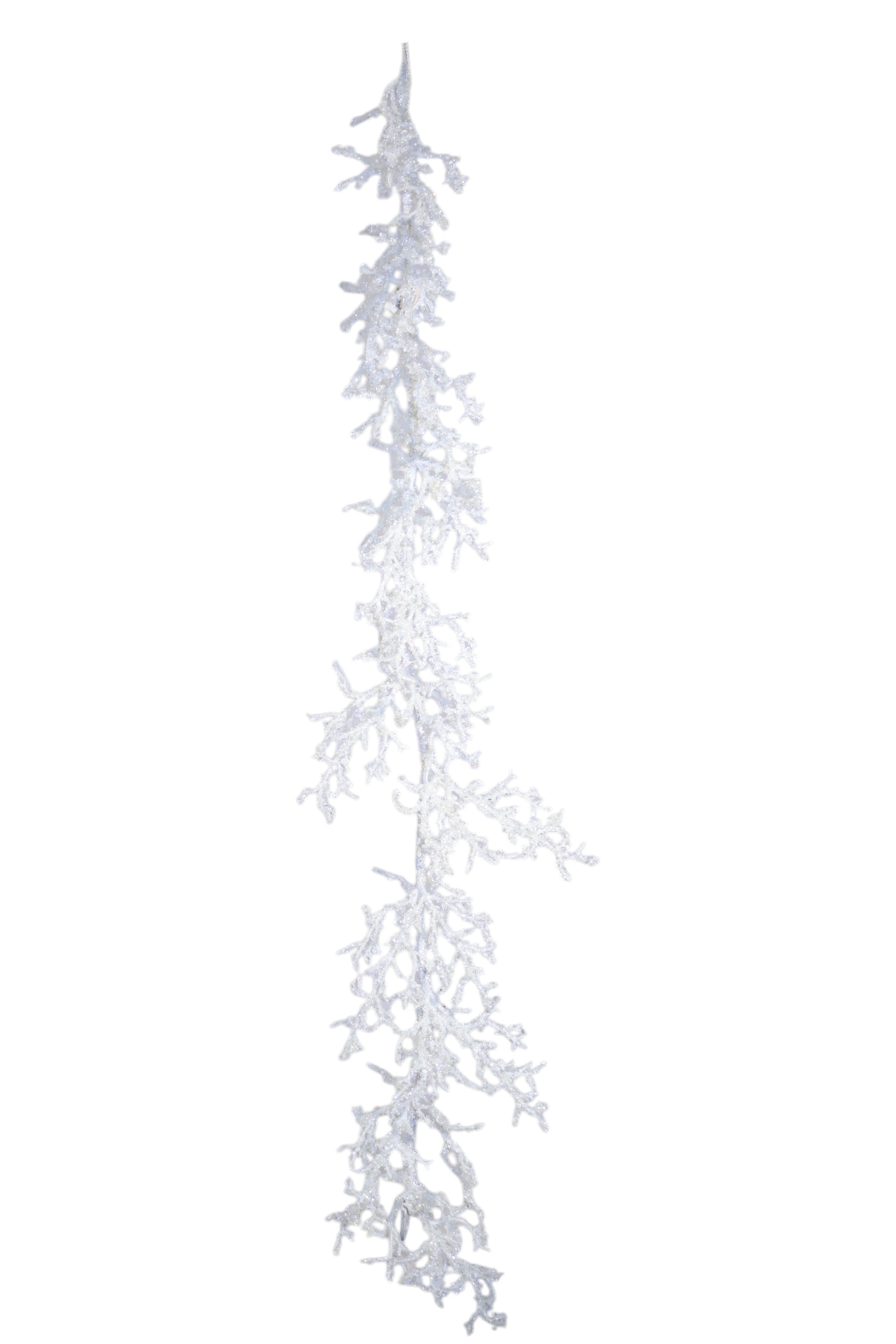 5ft Iced Twig Garland White