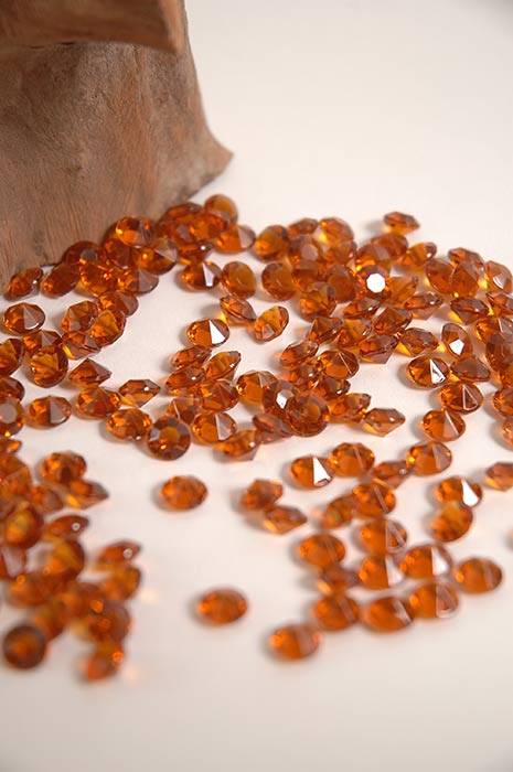 7mm Acrylic Diamond Amber (appr. 2000 Pcs)