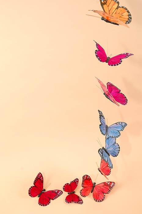 5" & 7" Artificial Butterfly Garland Assorted