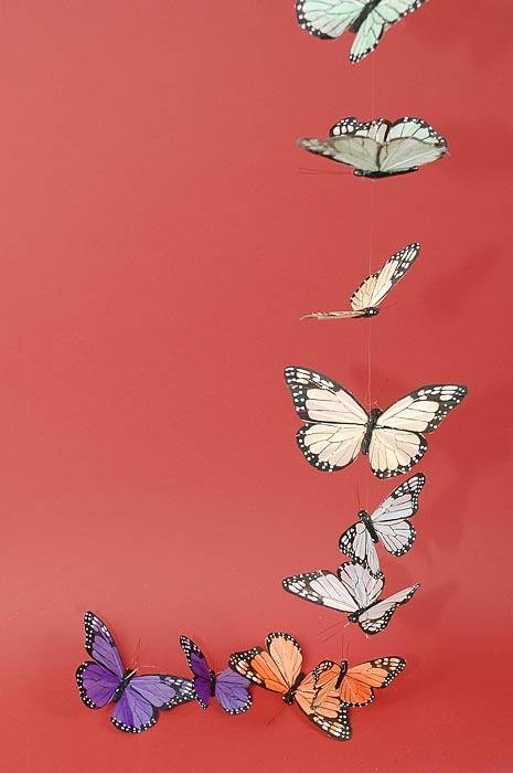 56" Artificial Butterfly Garland Assorted