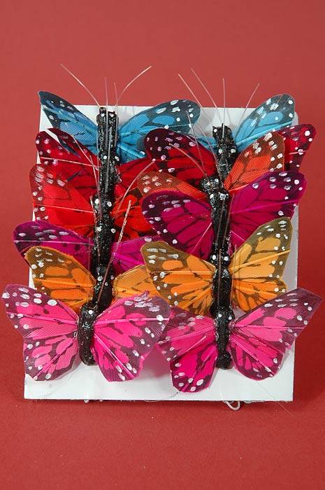 1" Mini Butterfly Assorted Pkg/12