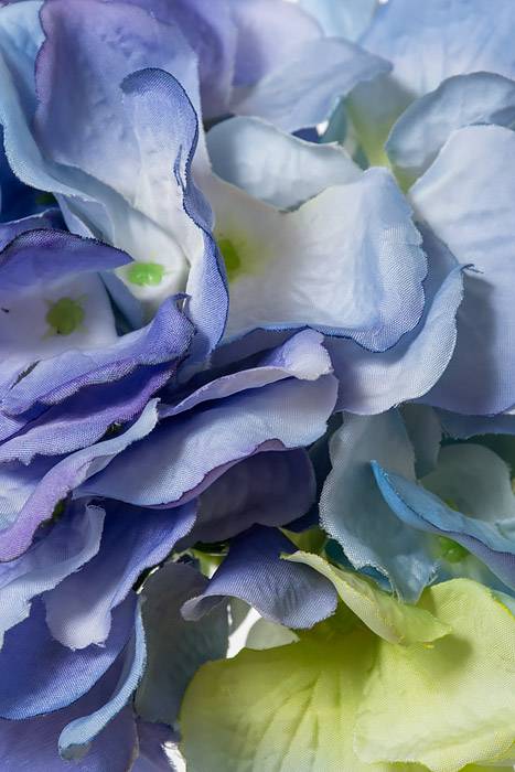 9" Silk Hydrangea Pick Blue/two Tone