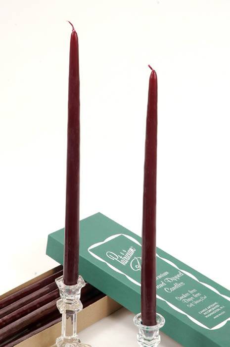 15" Patrician Taper Burgundy Box/12