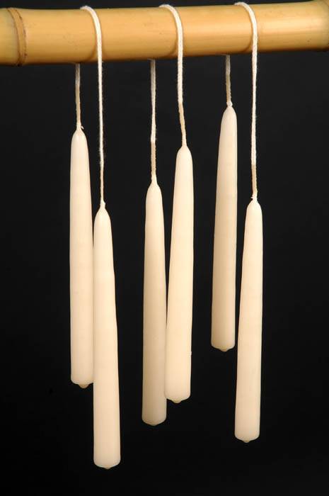 5" Joined Wick Candle Pkg/12 Ivory