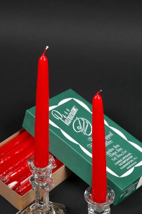 8" Patrician Taper Red Box/12