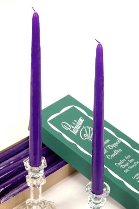 12" Patrician Taper Purple Box/12