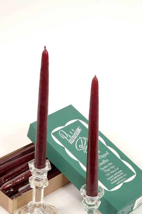 10" Patrician Taper Burgundy Box/12