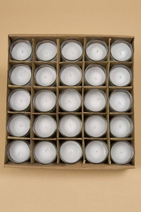Votive Candle In Glass Clear Pkg/25