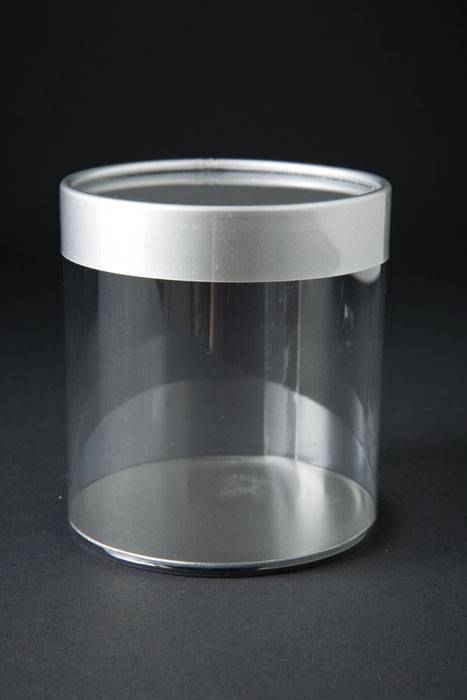 3" X 3" Silver Cylinder Box Pkg/6