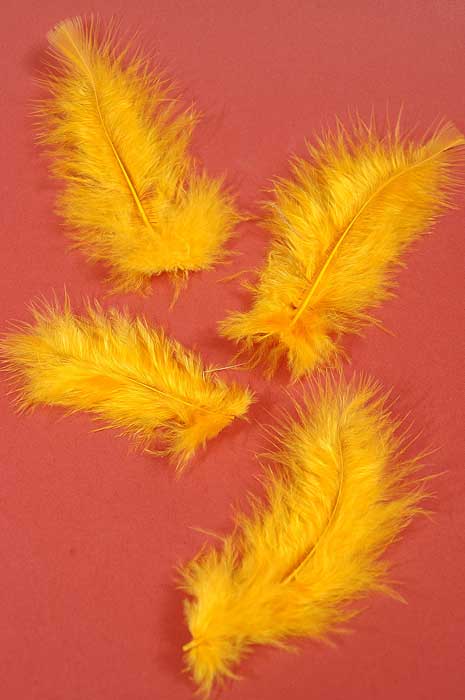 3.5" Ostrich Feathers Gold Pkg/100