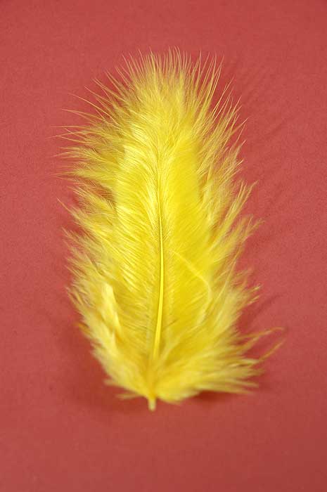 3.5" Ostrich Feathers Yellow Pkg/100