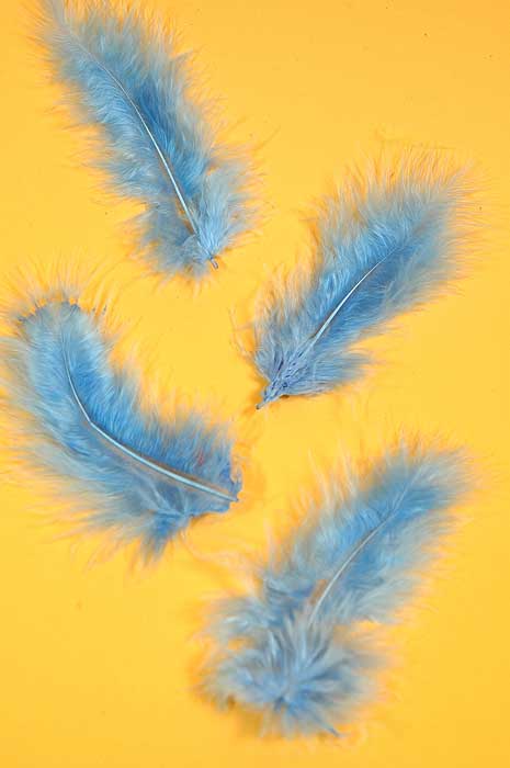 3.5" Ostrich Feathers Light Blue Pkg/100