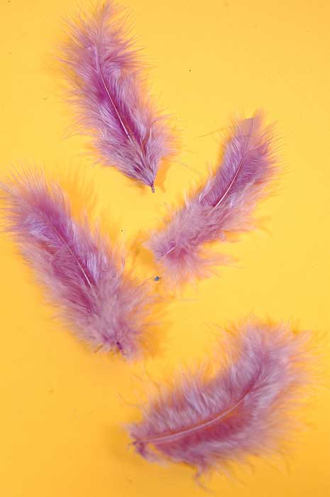 3.5" Ostrich Feathers Lavender Pkg/100