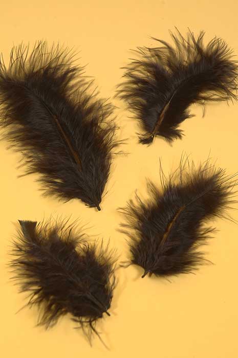 3.5" Ostrich Feathers Black Pkg/100