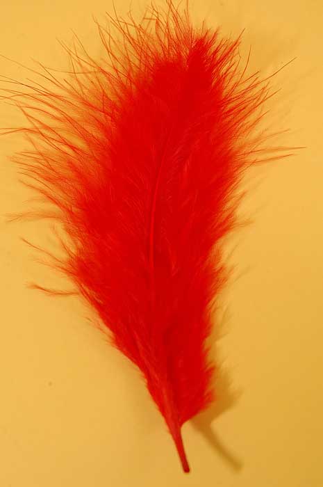 5" - 7" Ostrich Feather Red Pkg/50