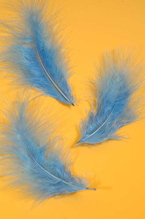 5" - 7" Ostrich Feather Lt Blue Pkg/50