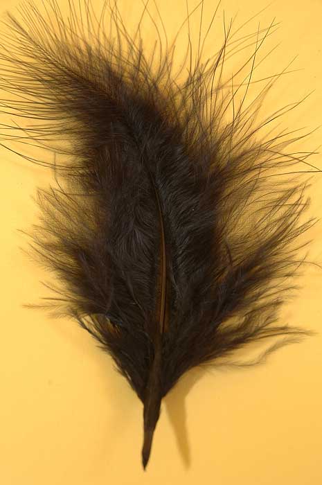 5" - 7" Ostrich Feather Black Pkg/50