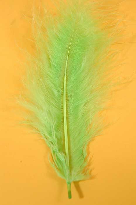 5" - 7" Ostrich Feather Apple Green Pkg/50