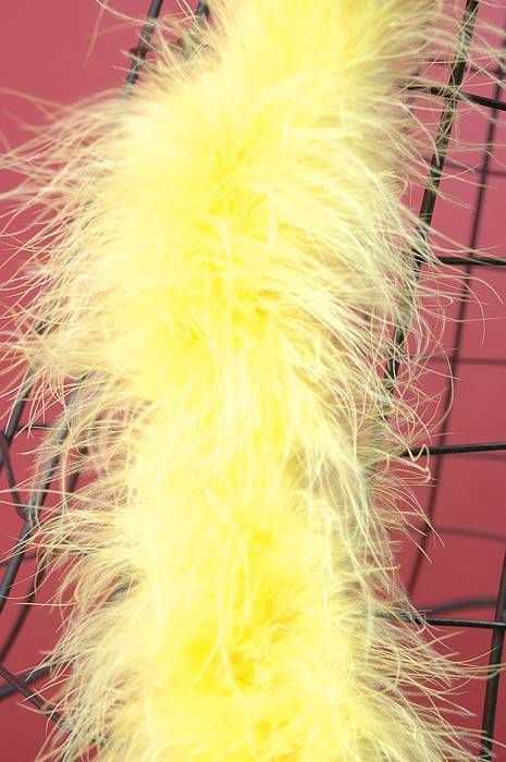 72" Feather Marabou Yellow Ea