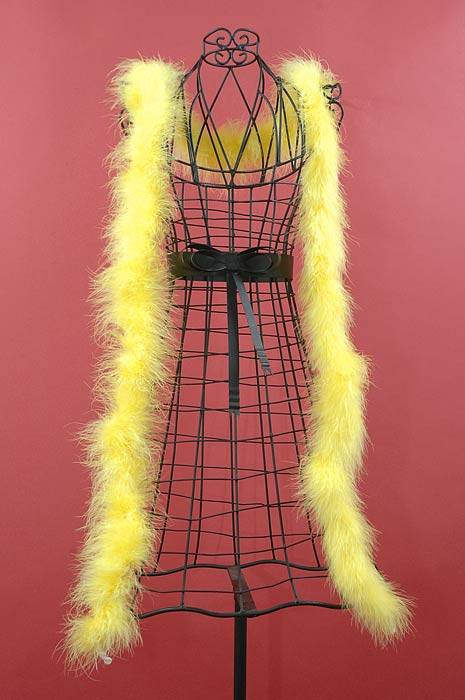 72" Feather Marabou Yellow Ea