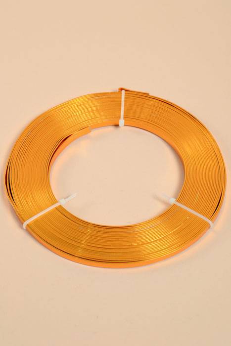 5mm X 10yds Aluminum Flat Wire Gold