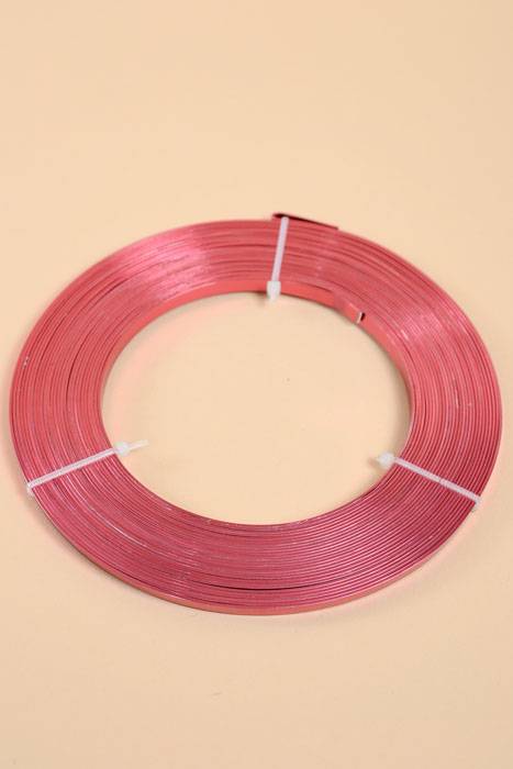 5mm X 10yds Aluminum Flat Wire Burgundy
