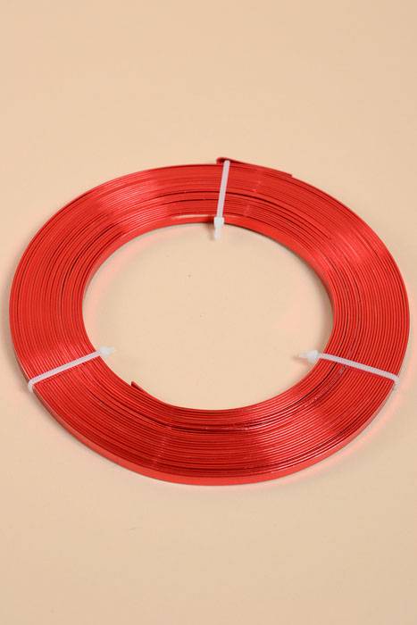 5mm X 10yds Aluminum Flat Wire Red