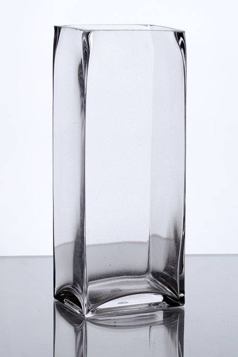 3" X 4" X 10" Rectangular Glass Vase Clear