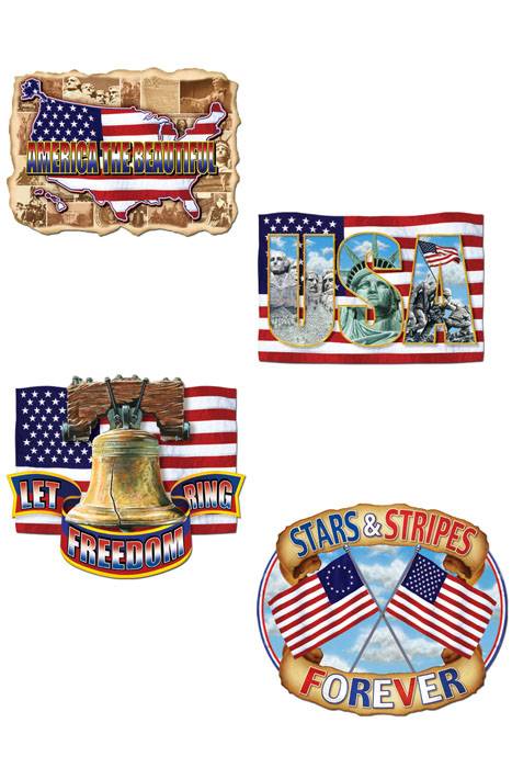 American Pride Cutouts Assort Set/6