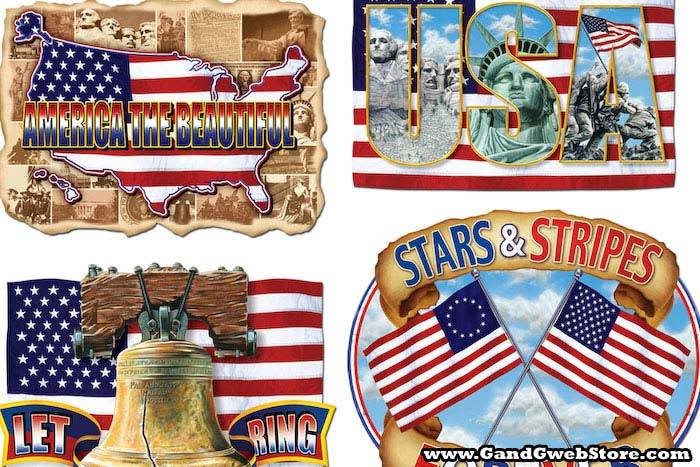 American Pride Cutouts Assort Set/6