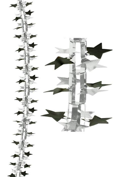12" X 9ft Star Garland/column Black/silver