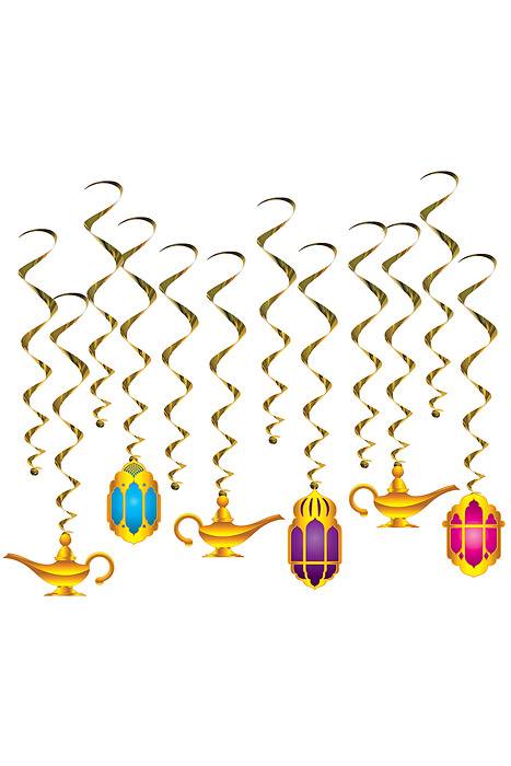 17.5-32.5" Lantern & Lamp Whirls Pkg/12