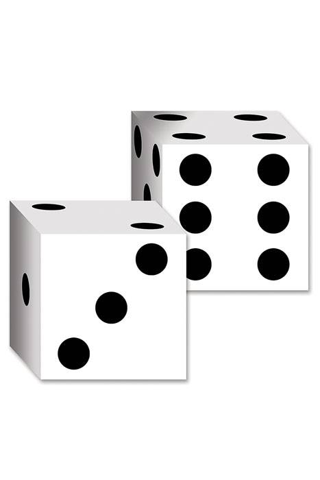 6.5" Dice Card Boxes Black/white Pkg/2